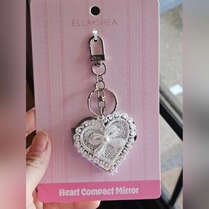Ella & Shea Heart Shaped Compact Mirror.